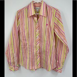 Lilly Pulitzer Striped Button Down Shirt Sz 8